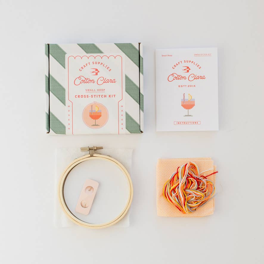 Cross Stitch Kit / Aperol Cocktail