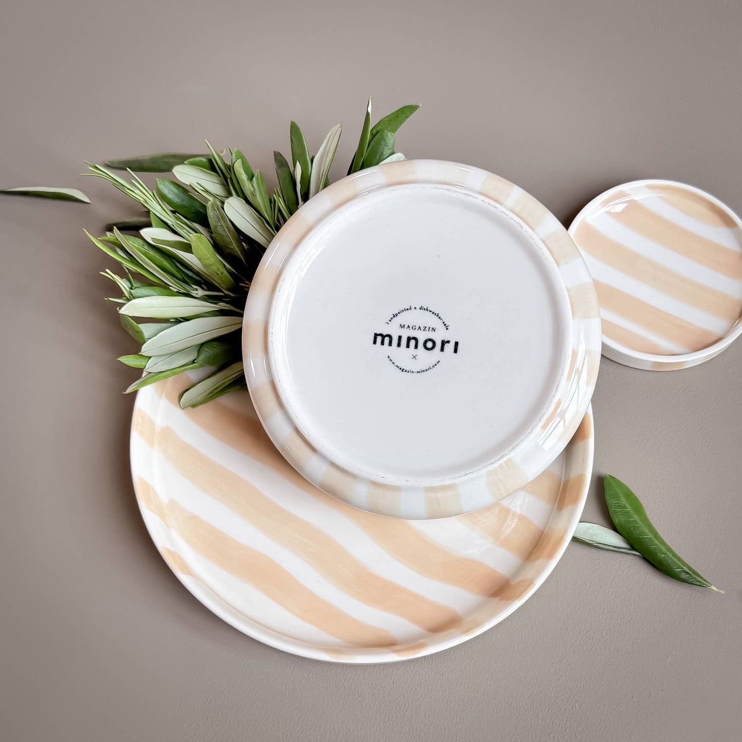 Striped Bowl / Boho Beige