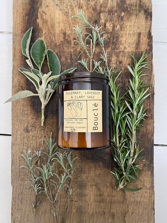 Rosemary, Lavender & Clary Sage Essential Oil Candle