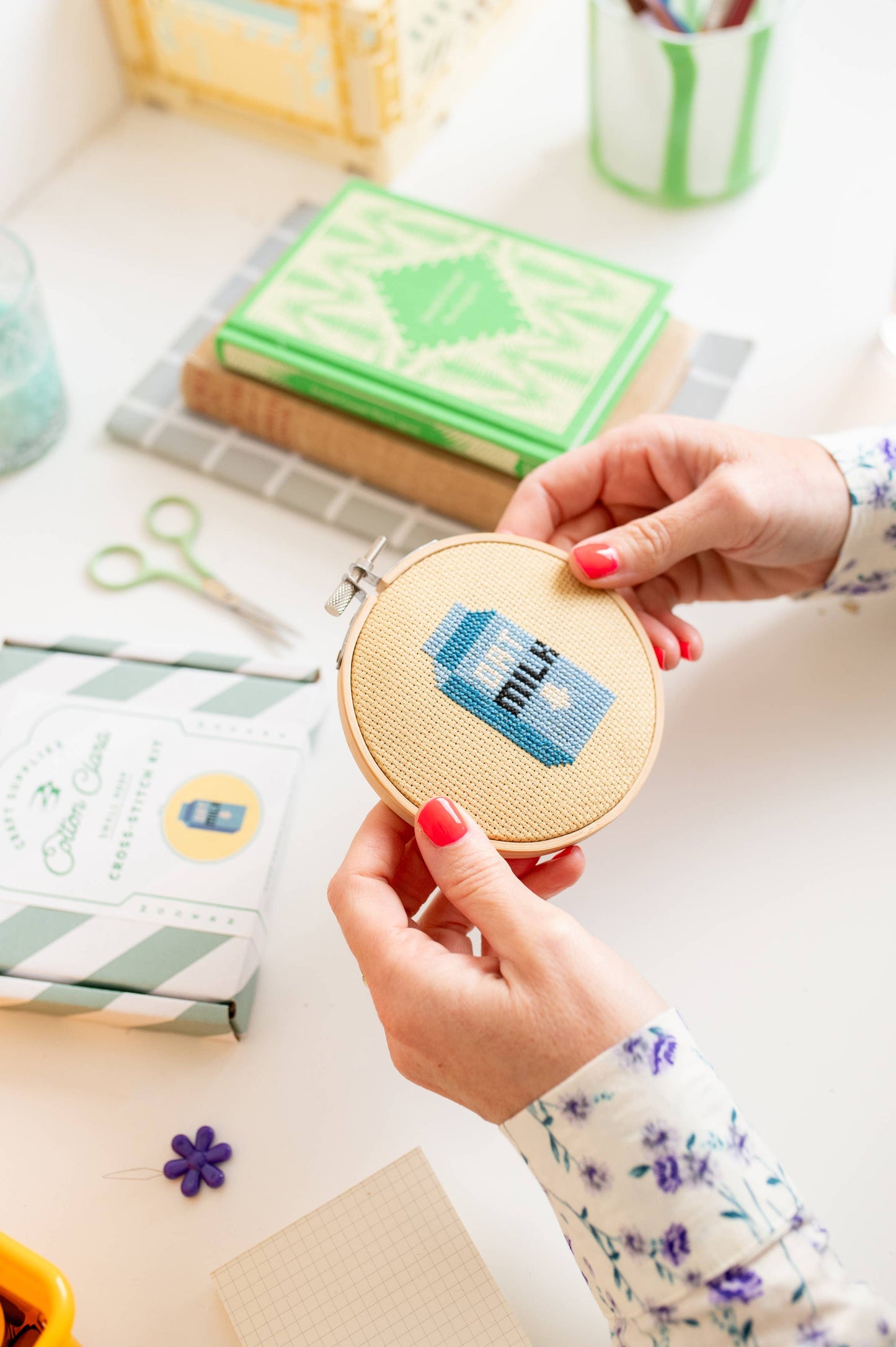 Cross Stitch Kit / Oat Milk