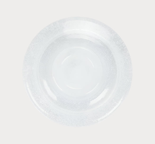Glass Candleholder in Pearl White