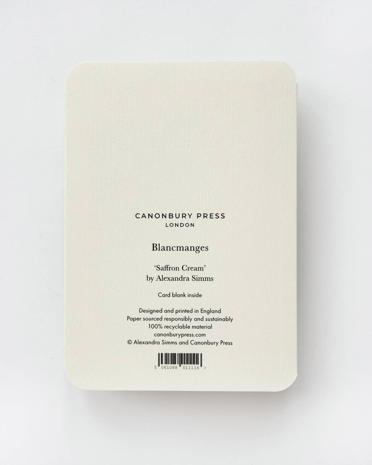 Blancmange Greeting Card / Saffron Cream