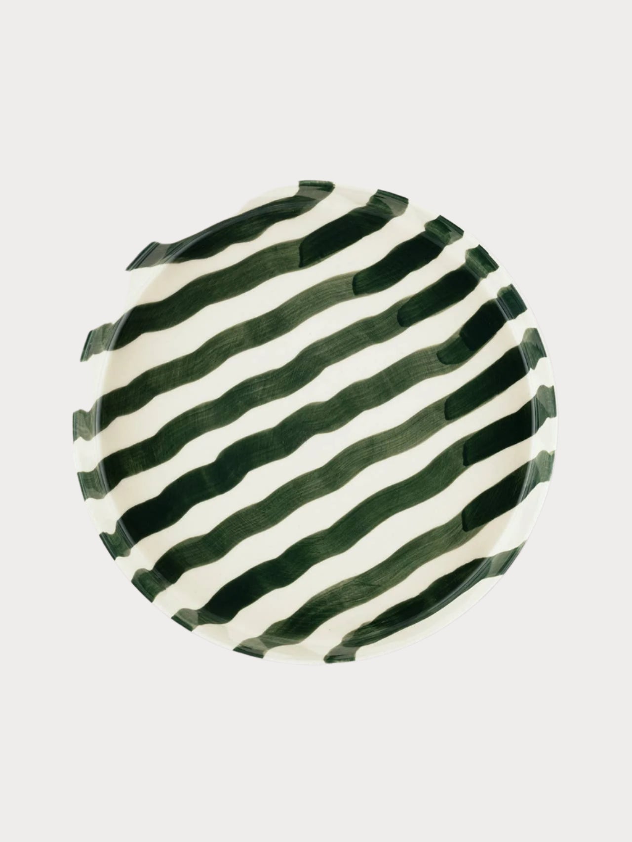 Striped Plate / Gentle Green