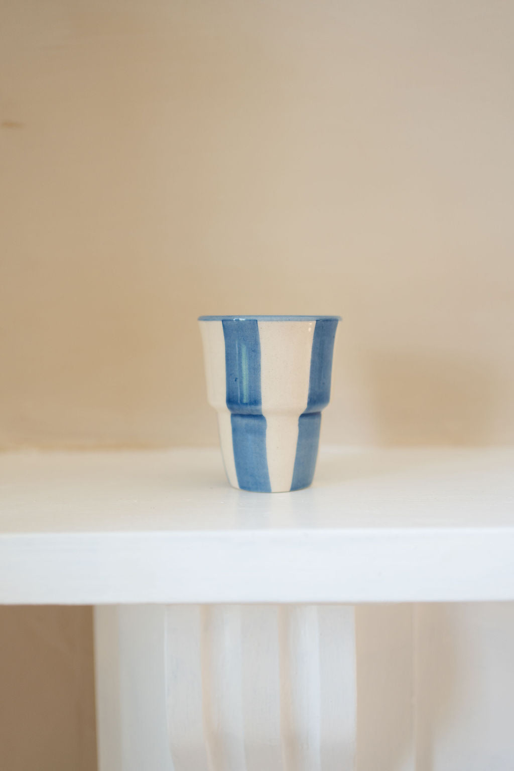 Washed Stripe Coffee Beaker / Ink