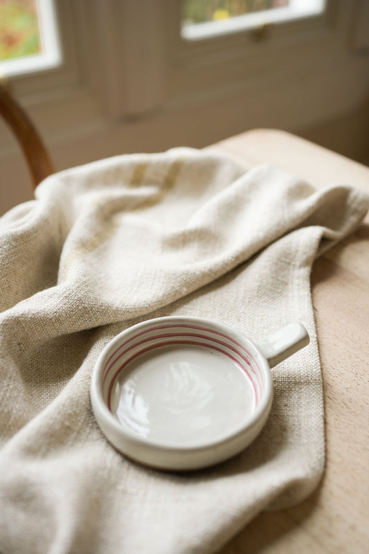 Olive Dish / Breton Stripe Brick