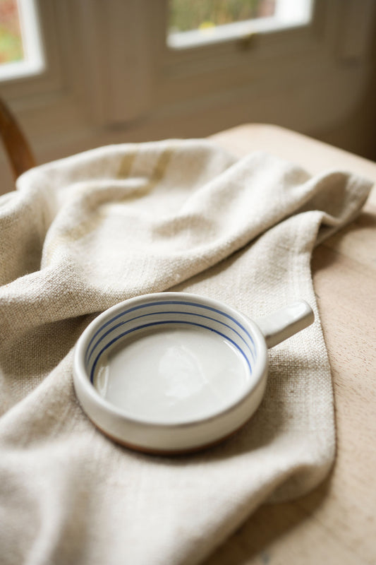 Olive Dish / Breton Stripe Ink